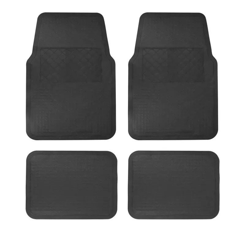 Juego Tapetes Negro P/Auto 4Pzs